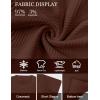 image:imageUOUA Mens Crewneck Sweatshirts Soild Color Geometric Texture T Shirts Short Sleeve Casual Pullover ShirtNew Brown