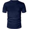 image:imageUOUA Mens Crewneck Sweatshirts Soild Color Geometric Texture T Shirts Short Sleeve Casual Pullover ShirtNew Navyblue