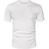 image:imageUOUA Mens Crewneck Sweatshirts Soild Color Geometric Texture T Shirts Short Sleeve Casual Pullover ShirtNew White