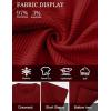 image:imageUOUA Mens Crewneck Sweatshirts Soild Color Geometric Texture T Shirts Short Sleeve Casual Pullover ShirtNew Wine