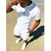 image:imageUOUA Mens Shorts Set 2 Piece Summer Outfits Casual Vacation TracksuitsAll White