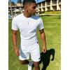 image:imageUOUA Mens Shorts Set 2 Piece Summer Outfits Casual Vacation TracksuitsAll White