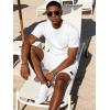 image:imageUOUA Mens Shorts Set 2 Piece Summer Outfits Casual Vacation TracksuitsAll White