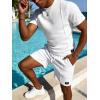 image:imageUOUA Mens Shorts Set 2 Piece Summer Outfits Casual Vacation TracksuitsAll White