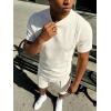image:imageUOUA Mens Shorts Set 2 Piece Summer Outfits Casual Vacation TracksuitsBeige