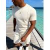 image:imageUOUA Mens Shorts Set 2 Piece Summer Outfits Casual Vacation TracksuitsBeige