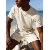 image:imageUOUA Mens Shorts Set 2 Piece Summer Outfits Casual Vacation TracksuitsBeige
