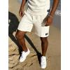 image:imageUOUA Mens Shorts Set 2 Piece Summer Outfits Casual Vacation TracksuitsBeige