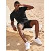 image:imageUOUA Mens Shorts Set 2 Piece Summer Outfits Casual Vacation TracksuitsBlack
