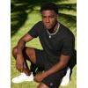 image:imageUOUA Mens Shorts Set 2 Piece Summer Outfits Casual Vacation TracksuitsBlack