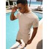 image:imageUOUA Mens Shorts Set 2 Piece Summer Outfits Casual Vacation TracksuitsKhaki