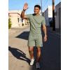image:imageUOUA Mens Shorts Set 2 Piece Summer Outfits Casual Vacation TracksuitsLight Green