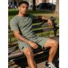 image:imageUOUA Mens Shorts Set 2 Piece Summer Outfits Casual Vacation TracksuitsLight Green