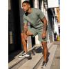 image:imageUOUA Mens Shorts Set 2 Piece Summer Outfits Casual Vacation TracksuitsLight Green