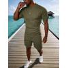 image:imageUOUA Mens Shorts Set 2 Piece Summer Outfits Casual Vacation TracksuitsOlive