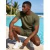 image:imageUOUA Mens Shorts Set 2 Piece Summer Outfits Casual Vacation TracksuitsOlive