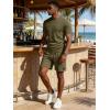 image:imageUOUA Mens Shorts Set 2 Piece Summer Outfits Casual Vacation TracksuitsOlive