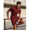 image:imageUOUA Mens Shorts Set 2 Piece Summer Outfits Casual Vacation TracksuitsWine