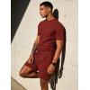 image:imageUOUA Mens Shorts Set 2 Piece Summer Outfits Casual Vacation TracksuitsWine