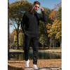 image:imageUOUA Mens 2 Piece Set Casual Outfits Polo Long Sleeve Shirt amp Pants Tracksuit Loungewear Athletic Jogger SweatsuitBlack