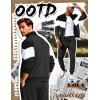 image:imageUOUA Mens Tracksuits Set Full Zip Jacket amp Sweatpants 2 Piece Athletic Jogging Suits Casual Sports Color Block OutfitBlack