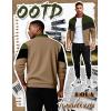 image:imageUOUA Mens Tracksuits Set Full Zip Jacket amp Sweatpants 2 Piece Athletic Jogging Suits Casual Sports Color Block OutfitGreen