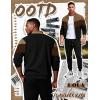 image:imageUOUA Mens Tracksuits Set Full Zip Jacket amp Sweatpants 2 Piece Athletic Jogging Suits Casual Sports Color Block OutfitKhaki