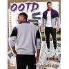 image:imageUOUA Mens Tracksuits Set Full Zip Jacket amp Sweatpants 2 Piece Athletic Jogging Suits Casual Sports Color Block OutfitPurple