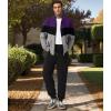 image:imageUOUA Mens Tracksuits Set Full Zip Jacket amp Sweatpants 2 Piece Athletic Jogging Suits Casual Sports Color Block OutfitPurple
