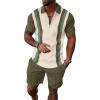 Beige Stripe Army Green