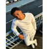 image:imageUOUA Mens 2 Piece Sweatsuits Set Long Sleeve Sweatshirt Jogging Sweatpants Tracksuits OutfitsAll White
