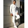 image:imageUOUA Mens 2 Piece Sweatsuits Set Long Sleeve Sweatshirt Jogging Sweatpants Tracksuits OutfitsAll White