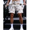 image:imageUOUA Mens Mesh Camo Graphic Shorts Vintage Designer Workout Shorts Casual Cool Streetwear Waist PantsApricotleaves