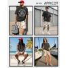 image:imageUOUA Mens Mesh Camo Graphic Shorts Vintage Designer Workout Shorts Casual Cool Streetwear Waist PantsApricotleaves