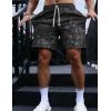image:imageUOUA Mens Mesh Camo Graphic Shorts Vintage Designer Workout Shorts Casual Cool Streetwear Waist PantsBlackleaves