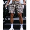 image:imageUOUA Mens Mesh Camo Graphic Shorts Vintage Designer Workout Shorts Casual Cool Streetwear Waist PantsBrownleaves