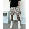 image:imageUOUA Mens Mesh Camo Graphic Shorts Vintage Designer Workout Shorts Casual Cool Streetwear Waist PantsBrownleaves