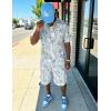 image:imageUOUA Mens Mesh Camo Graphic Shorts Vintage Designer Workout Shorts Casual Cool Streetwear Waist PantsGreyleaves