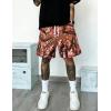 image:imageUOUA Mens Mesh Camo Graphic Shorts Vintage Designer Workout Shorts Casual Cool Streetwear Waist PantsPinkleaves