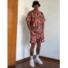 image:imageUOUA Mens Mesh Camo Graphic Shorts Vintage Designer Workout Shorts Casual Cool Streetwear Waist PantsPinkleaves