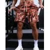 image:imageUOUA Mens Mesh Camo Graphic Shorts Vintage Designer Workout Shorts Casual Cool Streetwear Waist PantsPinkleaves