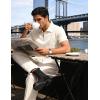 image:imageUOUA Mens Sweat Suits Set Tracksuit 2 Piece Outfits Short Sleeve Casual Sweatshirt amp Loose Jogging PantsBeige