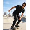 image:imageUOUA Mens Sweat Suits Set Tracksuit 2 Piece Outfits Short Sleeve Casual Sweatshirt amp Loose Jogging PantsBlack