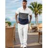 image:imageUOUA Mens Sweat Suits Set Tracksuit 2 Piece Outfits Short Sleeve Casual Sweatshirt amp Loose Jogging PantsGreyblockwhite