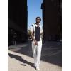 image:imageUOUA Mens Sweat Suits Set Tracksuit 2 Piece Outfits Short Sleeve Casual Sweatshirt amp Loose Jogging PantsGreystripe White