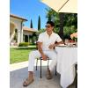 image:imageUOUA Mens Sweat Suits Set Tracksuit 2 Piece Outfits Short Sleeve Casual Sweatshirt amp Loose Jogging PantsWhite