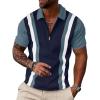 Navy Stripe Denim Blue