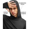 image:imageBoladeci Mens UPF 50 Sun Protection Hoodie Shirts Lightweight Long Sleeve Rash Guard Fishing Swim ShirtsBlack