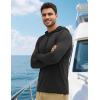 image:imageBoladeci Mens UPF 50 Sun Protection Hoodie Shirts Lightweight Long Sleeve Rash Guard Fishing Swim ShirtsBlack