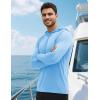 image:imageBoladeci Mens UPF 50 Sun Protection Hoodie Shirts Lightweight Long Sleeve Rash Guard Fishing Swim ShirtsBlue